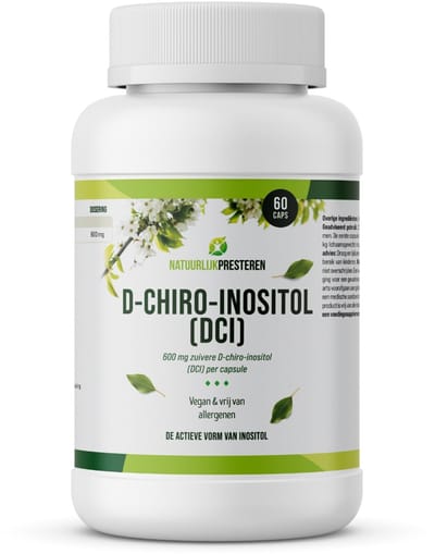 D-Chiro-Inositol (DCI) – 600 MG - Pure DCI uit Johannesbroodboom – Insulinegevoeligheid – Hormonale balans – Inositol supplement – 60 caps