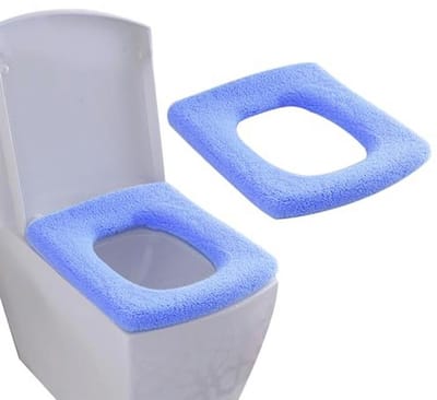 Set van 2 Wasbare en Rekbare Toiletbril Covers - Zachte en Dikke Badkamer Bescherming voor Grote Maten