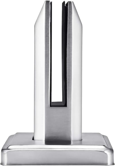 RVS Glasklem voor Balkon en Zwembad, Sterke Bevestiging voor 8-12mm Glas met 4 Schroeven