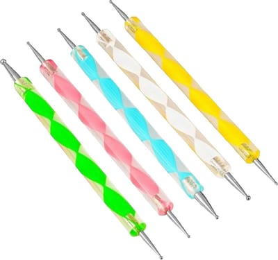 Nagel druppelpennen "Multiplaza" 5 delig - Dotting tools - nagel