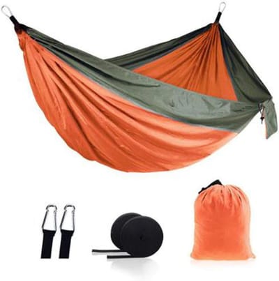 Nylon Hangmat - Dubbele Stoel - Outdoor Ontspanning - Ultralicht & Draagbaar - 270x140 cm - Veelkleurig