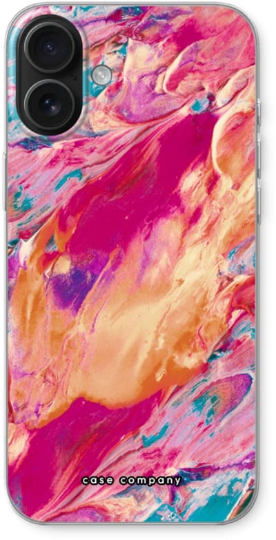 Case Company® - Hoesje geschikt voor iPhone 16 Plus hoesje - Pastel Echoes - Soft Cover Telefoonhoesje - Bescherming aan alle Kanten en Schermrand