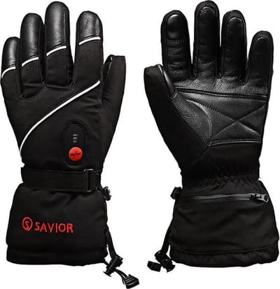 Savior Heat - Verwarmde handschoenen - Elektrisch verwarmde handschoenen - Inclusief oplaadbare batterij - Verwarmde handschoenen - Unisex - 3-traps temperatuurregeling - Waterdicht - Katoen, leer, PU - Maat XL - Zwart