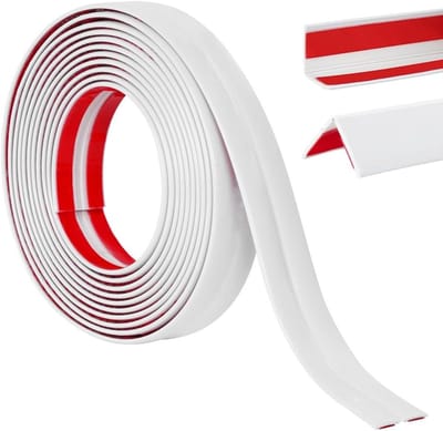 Flexibele Hoekafwerking voor Binnen en Buiten - Zelfklevende PVC Hoekranden voor Tegels en Meubelranddecoratie (2cm x 3m, Wit)