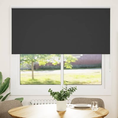 vidaXL - Rolgordijn - verduisterend - 150x150 - cm - stofbreedte - 146,6 - cm - zwart