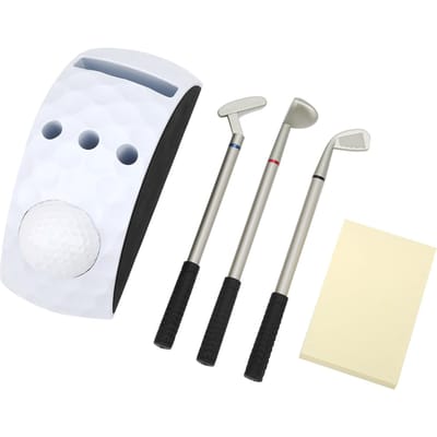 Desktop Kleine Golf Putter Pen Houder Standaard Decoratie Golf Pennenset met 3 Stuks Pennen white