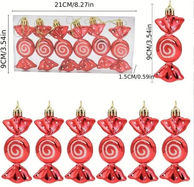 Bovista Kerstballen - Kerstversiering - Acryl - Set - Feestelijke Decoratie - 6 Stuks
