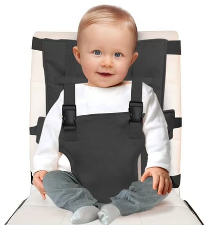 Namajunas - Kinderstoel Tuigje - Veiligheidstuigje Kinderstoel - Tuigje Kind - Verstelbaar Baby - Baby Travel Essential Harness Seat - Draagbare kinderstoel voor baby - reizen Baby Essentials - Zwart
