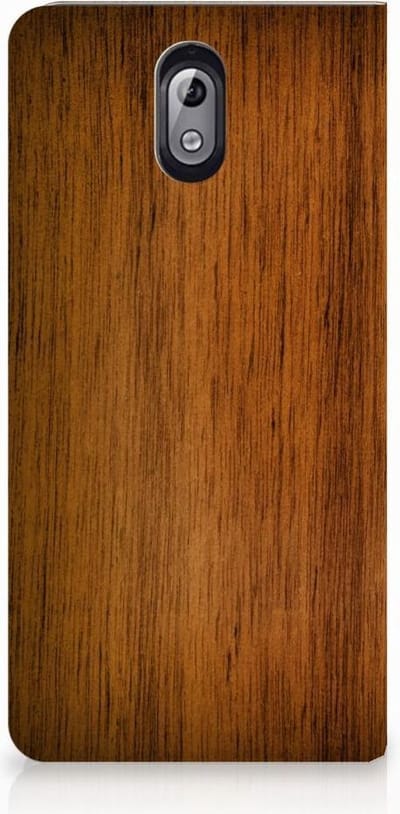 Nokia 3.1 (2018) Book Wallet Case Donker Hout