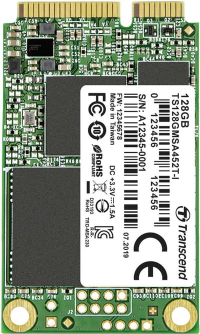 Transcend MSA452T-I 128 GB mSATA SSD harde schijf SATA 6 Gb/s TS128GMSA452T-I