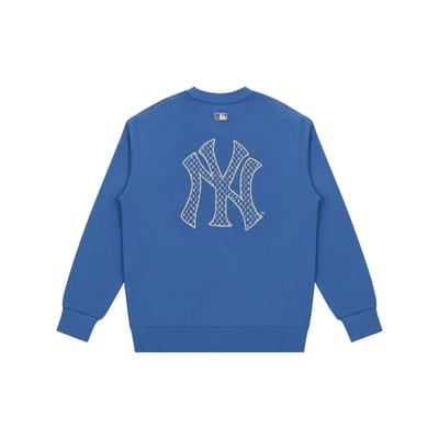 Sweatshirt à col rond imprimé MLB Sweat-shirt vintage américain Sweat-shirt unisexe Bleu 3AMTM0114-50BLD M blue
