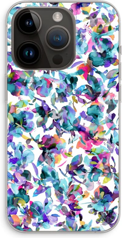 Case Company® - Hoesje geschikt voor iPhone 14 Pro hoesje - Hibiscus Flowers - Soft Cover Telefoonhoesje - Bescherming aan alle Kanten en Schermrand