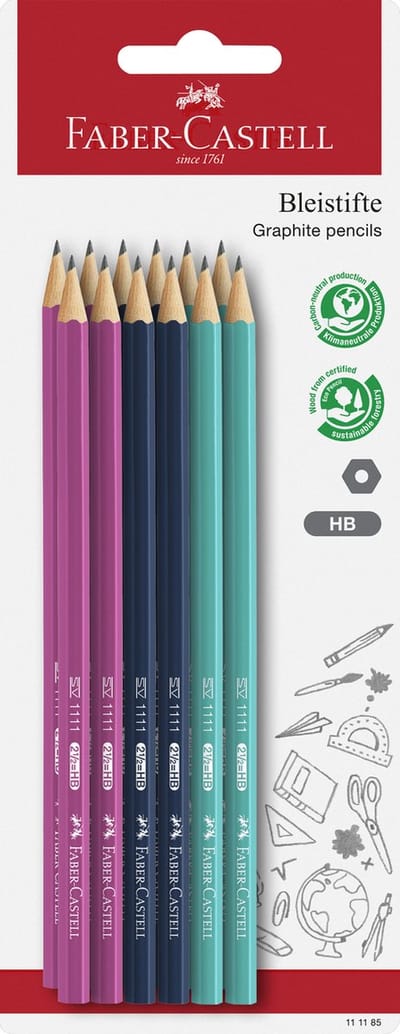 Faber-Castell grafietpotloden - hardheid HB - 12 stuks - FC-111185