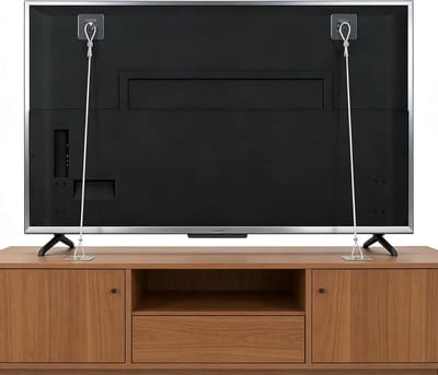 Meubelankers - Kantelbeveiliging - Kinderveiligheid - Zonder boren - 2 stuks - Wit