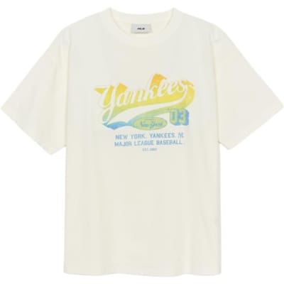 MLB Losse Pasvorm Grafische Print Korte Mouw Zomer Ademend T-shirt Dames tops Wit 3FTSV1053-50CRS M white