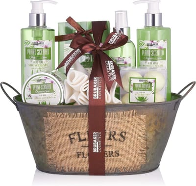 Cosmetics Bad- en Doucheset met Aloe Vera - 11-delige Cadeauset in Vintage Badkuip