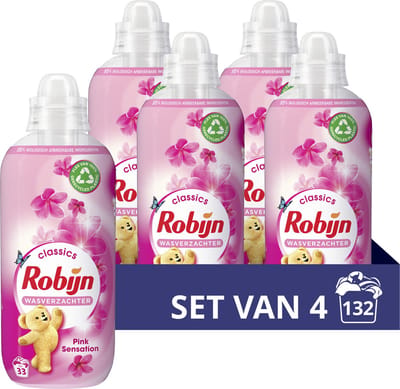 Robijn Classics Pink Sensation Wasverzachter - 4 x 33 wasbeurten - Voordeelverpakking
