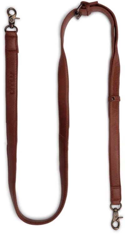 MUUD Caia. Handgemaakt leren tassen handvat 127-150 x 2 cm
