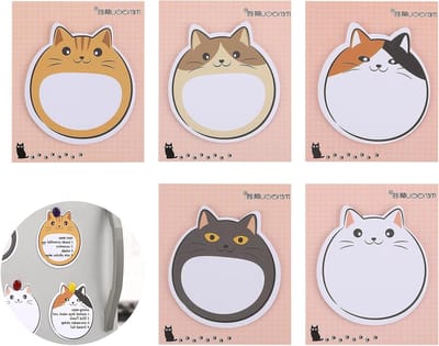Schattige Katten Zelfklevende Notities - Dieren Notitieblaadjes voor Kinderen en Studenten, 150 Bladen met Cartoon Ontwerpen