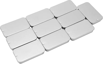 Lege Blikken Doosjes - Opberg Potjes - Kleine Spullen Opbergen - Met Deksel - 10 Gram - Zilver