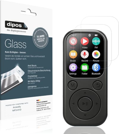 dipos – 2x Pantserfolie geschikt voor Aroeally MP3-01D | 9H Screenprotector
