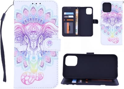 Bookcase Geschikt voor: iPhone 12 Pro hoesje met print - Elephant 3D