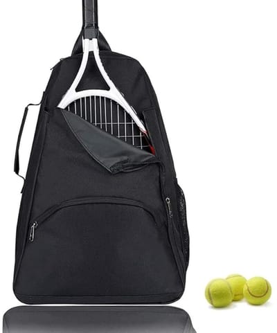 DnA® Tennistas - Tennistas Dames - Tenniszak - Tennis Tas - Zwart - 30cm x 17cm x 45cm