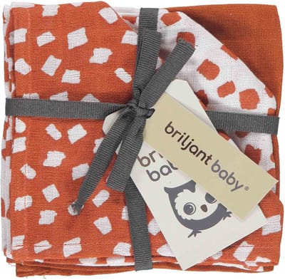 Briljant Baby - Monddoekjes Hydrofiel Flocks - 3 Stuks - 30x30 - Terra