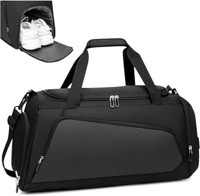 Thijox - Waterdichte Sporttas Plunjezak 40L met Natte Zakken en Schoenenvak | Opvouwbare Weekendtas voor Dames en Heren | Duurzame Sport Holdall voor