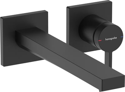 hansgrohe Tecturis E Eéngreeps - Inbouw Wastafelkraan - voor wandmontage - 22,5 cm uitloop - Mat Zwart