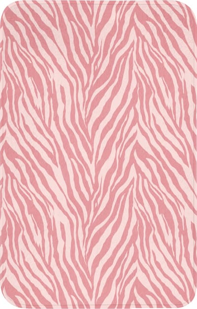 WC mat 50x80 cm - Antislip - Zebra - Print - Roze - Toiletmat - Vloermat - Douchemat - Toilet tapijt - Toiletmatten