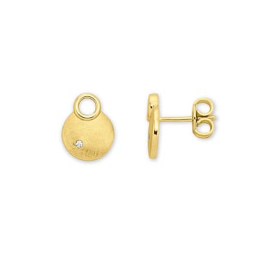 Orolino Ohrringe Gold 585 glanz/matt mit 2x Brillant 0,02ct.