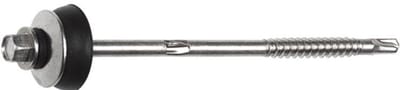 Dak & Gevel - Golfplaatbout - 6,5 x 180mm - RVS - Deeldraad (100 stuks)