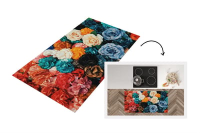 Keukenloper - Loper keuken - Muur - Rozen - Abstract - 120x60 cm - Keukenloper vinyl