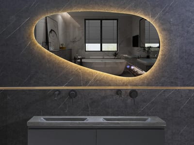 Mawialux LED Badkamerspiegel - 120x60cm - Asymmetrisch - Verlichting - Verwarming - Darla