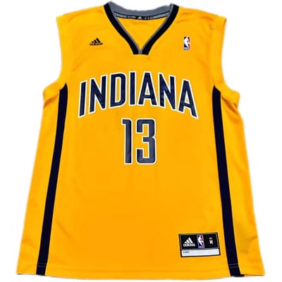 Adidas X NBA Samenwerking Pacers George Mode Comfortabel Zacht Huidvriendelijk Basketbalshirt Unisex shirts Geel 7818A-3A6-ANR2511 2XL orange