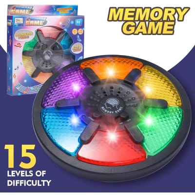 Geheugenspel Machine Handheld Elektronisch Geheugenspel met Licht en Geluid Puzzel Creatief Interactief Spel Speelgoed Geheugentraining Memory Game yellow