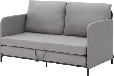 Slaapbank 2-zitsbank 78x125x67 cm lichtgrijs