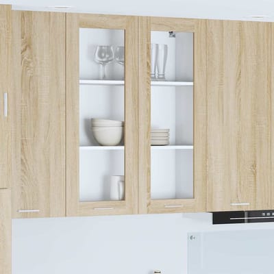 vidaXL - Hangkast - Sonoma - Eik - 80 - x - 31 - x - 100 - cm - Bewerkt - hout