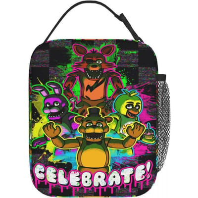 FNAF Bij Freddys Thermisch Geïsoleerde Lunchtas voor Picknick Herbruikbare Voedselzak Koeltas Thermische Lunchboxen Option 1
