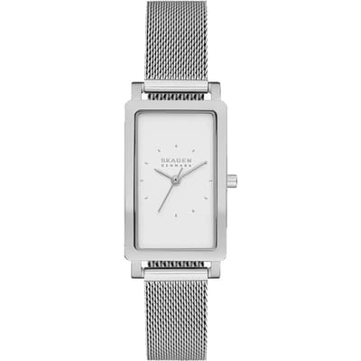 Skagen Dameshorloge - Hagen - Quartz - Rechthoekig - Edelstaal - 30M - Zilver
