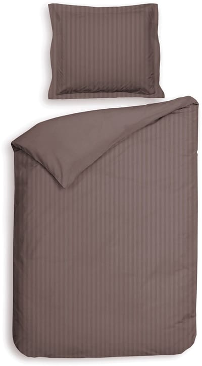 Heckettlane Dekbedovertrek Banda - Bedlinnen met Strepen - 140x200-220 cm - Eenpersoons - Roze - Dekbedovertrek van 100% Katoen-Satijn