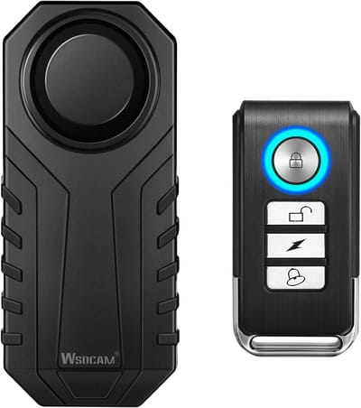 Fietsalarm - Motoralarm Bewegingsmelder - Voertuigbeveiliging - 113 dB Luid Alarm - 9.5 x 4.1 x 2.2 cm - Zwart