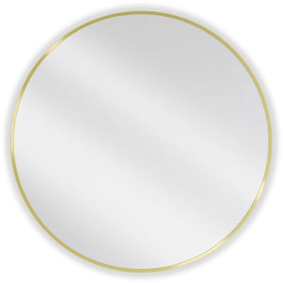 Mexen Loft ronde badkamer spiegel 80 , gouden frame - 9850-080-080-000-50