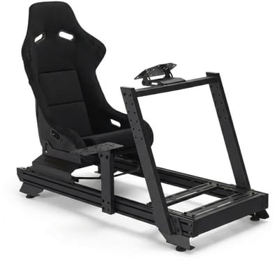 VDD Gaming On Pro Sim racing cockpit | Gaming | Zwart | Fiberglass kuipstoel | Aluminium | 66,6 x 139,4 x 111,5 cm | Race cockpit - Racestoel - Sim Racing - Race Simulator