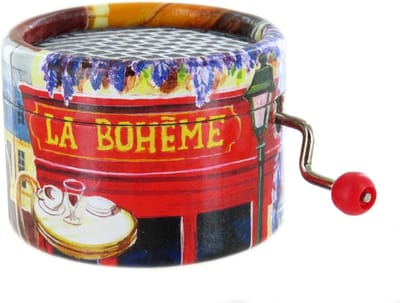 Muziekdoos Decoratie - Draaiende Melodie - Sfeervol Interieur - 18-Noten Mechanisme - 6x6x3.8 cm