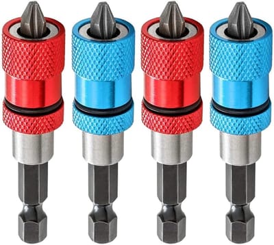 Magnetische Bit Houder Set met Diepte Instelbare Hex Shank voor Schroevendraaiers - Inclusief 4 PH2 Schroefkoppen voor Droogbouw en Klusprojecten