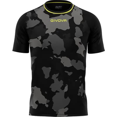 Heren T-shirt Givova Army Zwart-grijs Zwart - M