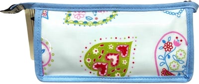 Vagabond - Toilet-& Make-up tasje -"Sweetheart" - Afwasbaar - gelamineerd katoen - afmeting 20 x 5,5 x 10 cm.
