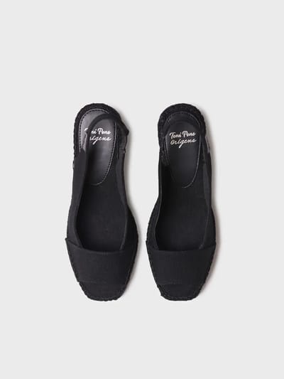 Espadrille met sleehak voor dames van geverfd jute | FIORE